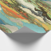 ジブリの世界 – 雲と山のラッピング紙 ラッピングペーパー (角)