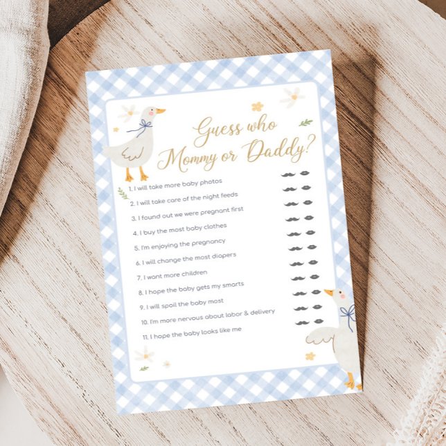 ジブン探しギンガムベビーシャワーゲーム (Silly Goose Baby Shower Game)