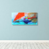 ジブ・セーリング・キャンバス・プリントの取り込み キャンバスプリント (インサイチュ (ウッドフロア))