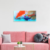 ジブ・セーリング・キャンバス・プリントの取り込み キャンバスプリント (インサイチュ (リビング))