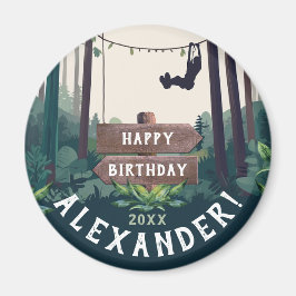 ジプクールリンフォレストアウトドアアドベンチャー植物学 マグネット