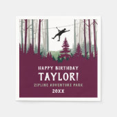 ジプクールリンフォレストバーガンディーアウトドア スタンダードカクテルナプキン (正面)