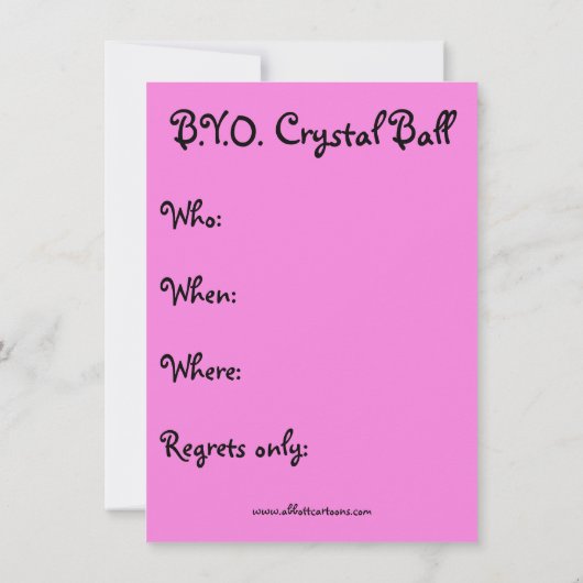 ジプシおもしろいーパーティの招待状 招待状 (裏面)