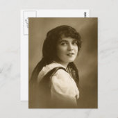 ジプシビクトリアンーの女性はがき ポストカード (正面/裏面)