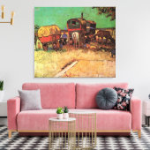 ジプシーとキャラバンの陣地 キャンバスプリント (インサイチュ (リビング))