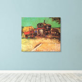 ジプシーとキャラバンの陣地 キャンバスプリント (インサイチュ (ウッドフロア))