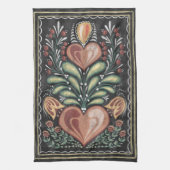 ジプシーのキャラバンのハート キッチンタオル (縦)