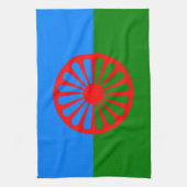 ジプシーのジプシーの人々はローマタオルの遊牧民のrromに印を付けます キッチンタオル (縦)