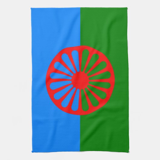 ジプシーのジプシーの人々はローマタオルの遊牧民のrromに印を付けます キッチンタオル (縦)