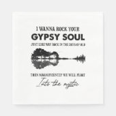 ジプシーのソウルヒッピー・ギターをロックしたい スタンダードランチョンナプキン (正面)