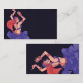 ジプシーのトライバルダンサーがシンバルで踊る ロイヤリティカード (正面/裏面)