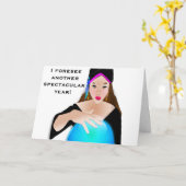 ジプシーのバースデー・カード-占い師 カード (黄色い花)