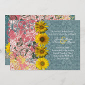 ジプシーのヒマワリのBohoの上品の結婚式招待状 招待状 (正面/裏面)
