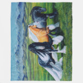 ジプシーのメドレー、Vannerのジプシーの馬、種馬のロバ フリースブランケット (正面)