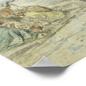 ジプシーの占い師がいる風景 ポスター (角)