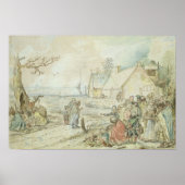 ジプシーの占い師がいる風景 ポスター (正面)