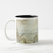 ジプシーの占い師との景色 ツートーンマグカップ (左)