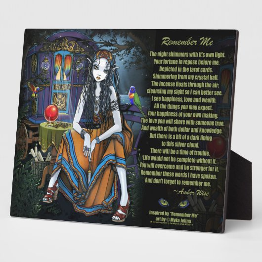 ジプシーの占い師の詩のプラークを覚える フォトプラーク (側面)