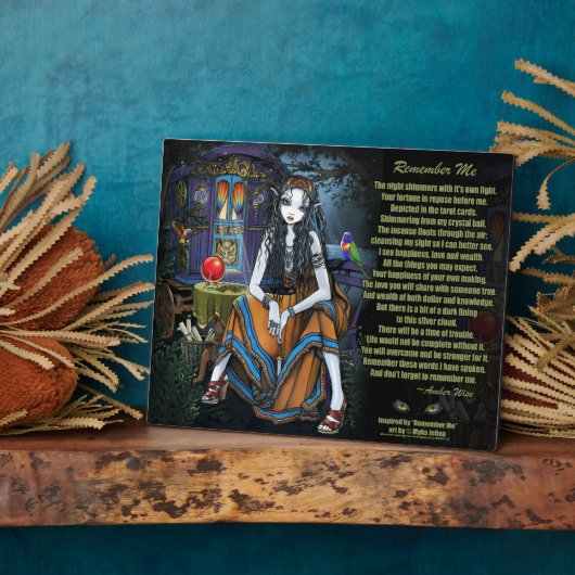 ジプシーの占い師の詩のプラークを覚える フォトプラーク (側面)