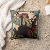ジプシーの女の子の枕 クッション (ブランケット)