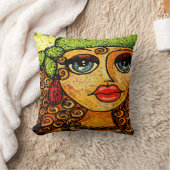 ジプシーの女の子 クッション (ブランケット)