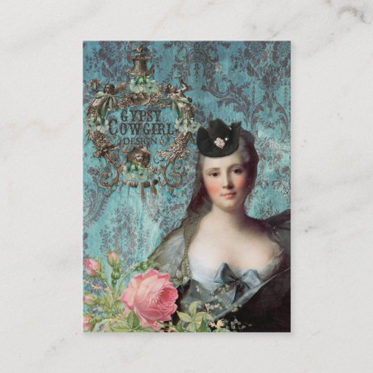 ジプシーの女性のカーボーイはカスタムな名刺を設計します 名刺 (正面)