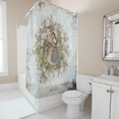 ジプシーの花柄を踊るヴィンテージは組み合わせます シャワーカーテン (インサイチュ)