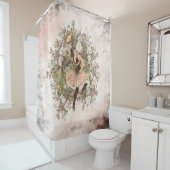 ジプシーの花柄を踊るヴィンテージは組み合わせます シャワーカーテン (インサイチュ)