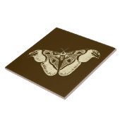 ジプシーの蛾、チョコレートブラウンとベージュ タイル (側面)