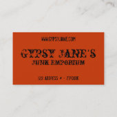 ジプシーの青 名刺 (裏面)