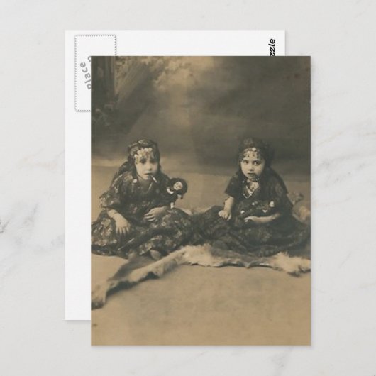 ジプシーの2人の子供のポストカード ポストカード (正面/裏面)