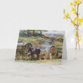 ジプシーのEncampment、Appleby 1919年 カード (黄色い花)