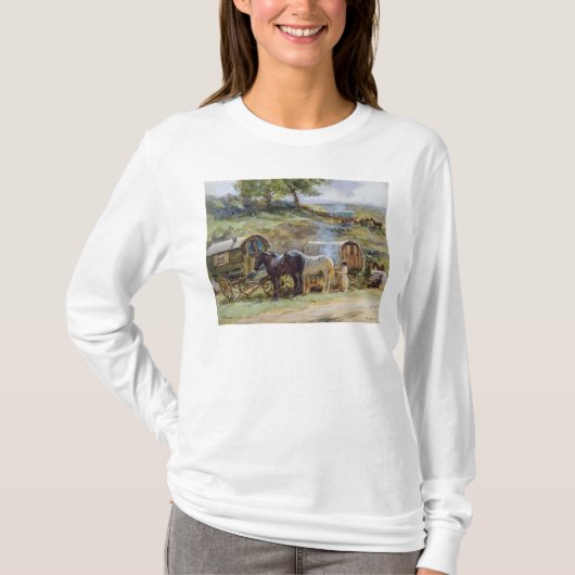ジプシーのEncampment、Appleby 1919年 Tシャツ (正面)