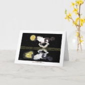 ジプシーのVannerの馬のファンタジー挨拶カード カード (黄色い花)