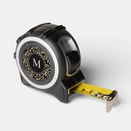 ジプシーエレガント渦巻き花模様ブラックトープ メジャー (傾斜)