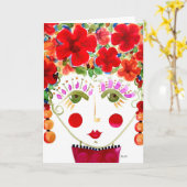 ジプシーガーデンガールハイビスカス – ノートカード (黄色い花)