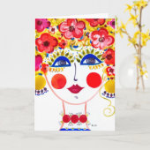 ジプシーガーデンガールプリマヴェラ – ノートカード (黄色い花)