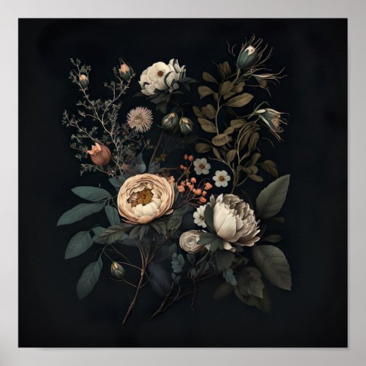 ジプシーガーデンヴィンテージ花 ポスター (正面)