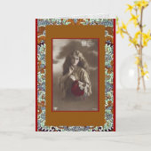 ジプシーガールグリーティングカード カード (黄色い花)