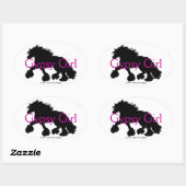 ジプシーガールステッカー 楕円形シール (シート)