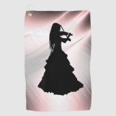 ジプシーガール遊バイオリン ゴルフタオル (正面)