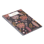 ジプシーフラワーボヘミアンノートデザイン ノートブック (右側)