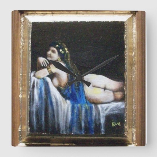 ジプシーブルー スクエア壁時計 (正面)