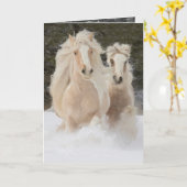 ジプシーマーレと子馬のグリーテ走ィングカード カード (黄色い花)