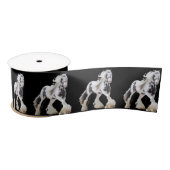 ジプシーマーレスタリオン荷車を引くホース サテンリボン (リール)