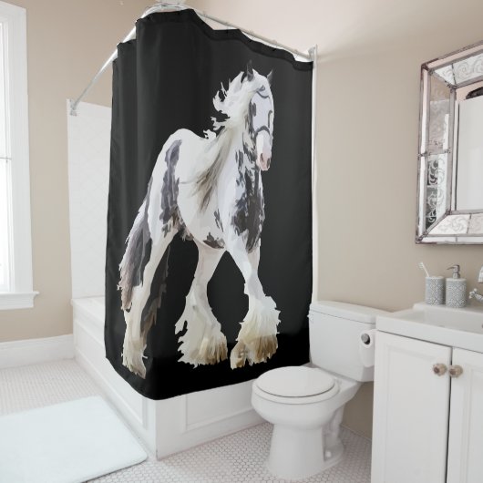 ジプシーマーレスタリオン荷車を引くホース シャワーカーテン (インサイチュ)