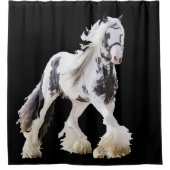 ジプシーマーレスタリオン荷車を引くホース シャワーカーテン (正面)