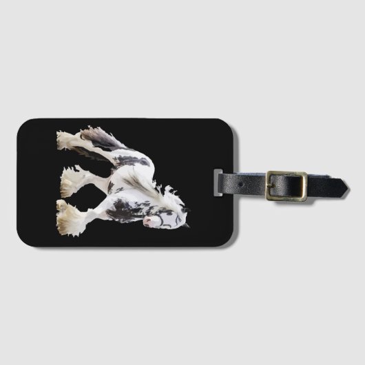 ジプシーマーレスタリオン荷車を引くホース ラゲッジタグ (正面横)