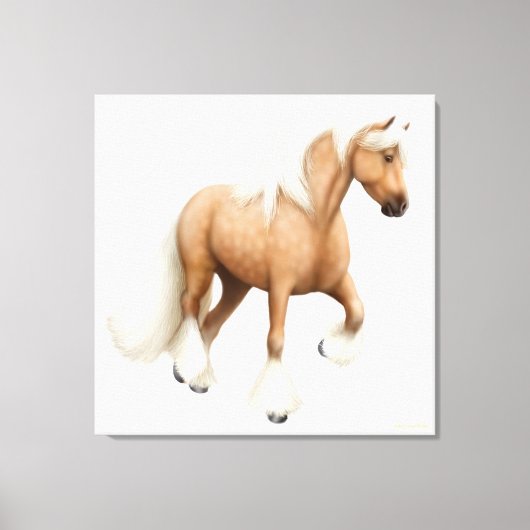 ジプシーヴァンナーコブホース荷車を引くキャンバスプリント キャンバスプリント (正面)