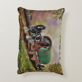 ジプシーヴァンナーホースアイリッシュキャラバンワゴンタペストリー アクセントクッション (裏面(縦))